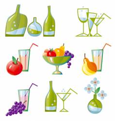 Set of kitchen elements vector image
