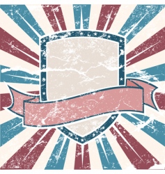 Old USA colors shield grunge vector image