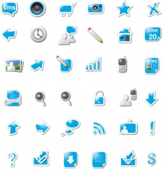 Digital media icons vector image
