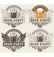 Beer hobeer and wings vector image