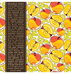 Card with apple vector image