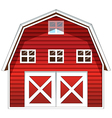 A red barn house vector image