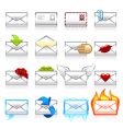 Mail icon set vector image