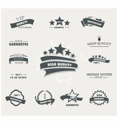 Labels black vector image