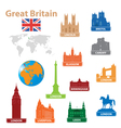 Symbols city to great britain vector image