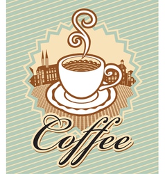 Coffee in retro style vector image