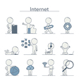 Outline People Internet vector image