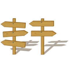 Wooden signs vector image