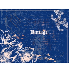 Vintage floral background vector image
