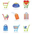 Shopping icons vector image