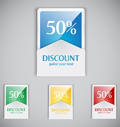 Discount cards vector image