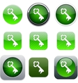 Key green app icons vector image