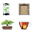 Office icon set vector image