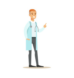 Male therapist doctor wearing medical scrubs vector image