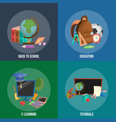 Education icon set Education icon set vector image