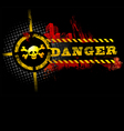 Black urban grunge danger skull detailed vector image