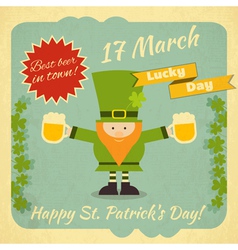St Patricks Day Card vector image