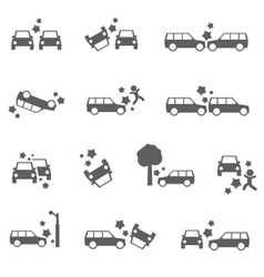 Car crash vector image