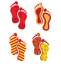 Abstract footprints vector image