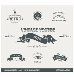 Labels retro vector image