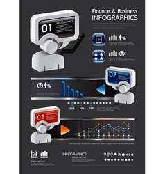 Info graphic finance and business vector image