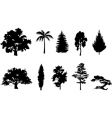 Trees set vector image