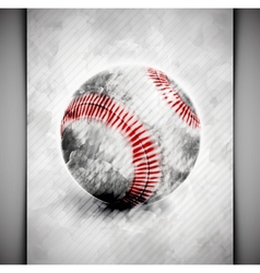 Baseball ball watercolor vector image