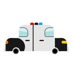 Police car cartoon style isolated transport on vector image