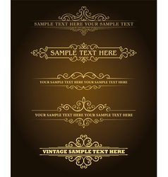 Vintage style signs vector image