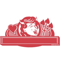 Devil girl vector image