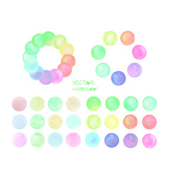 Set of pastel watercolor circles Set of pastel watercolor circles vector image