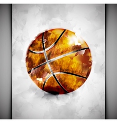 Basketball ball watercolor vector image