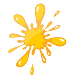 Yellow color splash vector image