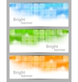 Set of banners with squares vector image