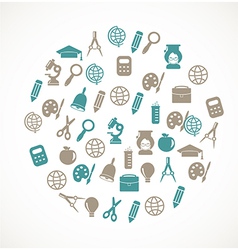 School icons vector image
