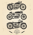 Vintage Motorcycle Set vector image
