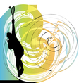 Drawing of man playing tennis vector image