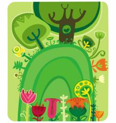 Magical forest vector image