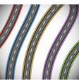 Asphalted roads vector image