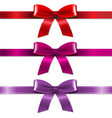 Satin color bows set Satin color bows set vector image