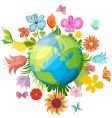 Flowering planet vector image