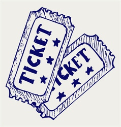 Cinema ticket vector image