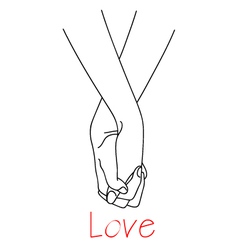 Hands of falling in love vector image