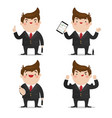 Businessman set 1 vector image