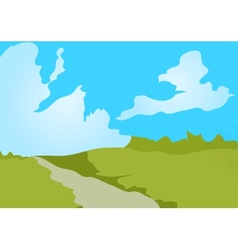 Cartoon landscape background vector image