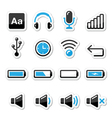 Electronic device Computer software icons set vector image