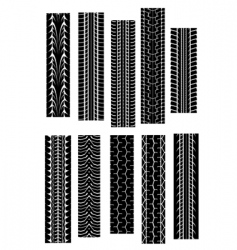 Tire tread patterns vector image