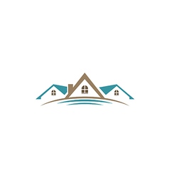 House roof construction business logo 2 House roof construction business logo 2 vector image