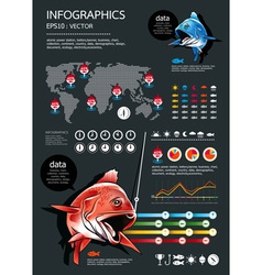 Fishing Infographics vector image
