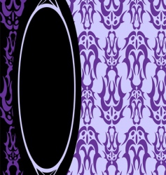 Flower ornament oval vector image